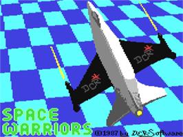 Title screen of Space Warriors on the Commodore 64.