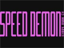 Title screen of Speed Demon on the Commodore 64.