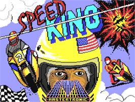 Title screen of Speed King on the Commodore 64.