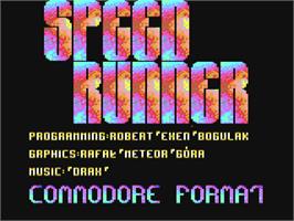 Title screen of Speed Runner on the Commodore 64.