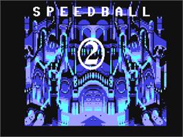 Title screen of Speedball 2: Brutal Deluxe on the Commodore 64.