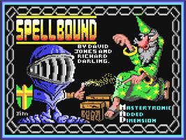 Title screen of Spellbound (Mastertronic Added Dimension) on the Commodore 64.