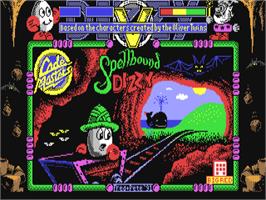 Title screen of Spellbound Dizzy on the Commodore 64.