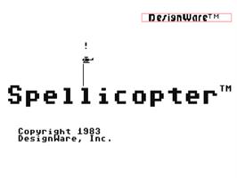 Title screen of Spellicopter on the Commodore 64.