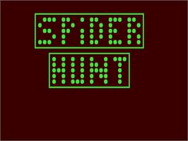Title screen of Spider Hunt on the Commodore 64.