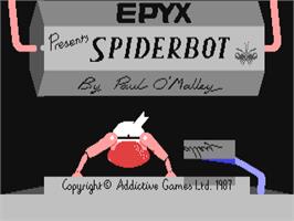 Title screen of Spiderbot on the Commodore 64.