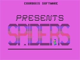 Title screen of Spiders (Loadstar) on the Commodore 64.