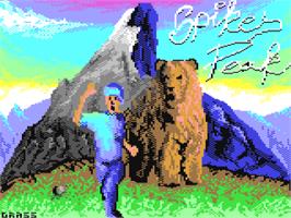 Title screen of Spike's Peak on the Commodore 64.