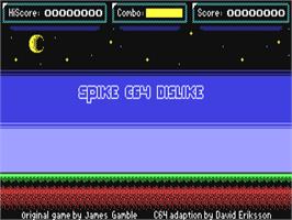 Title screen of Spike C64 Dislike on the Commodore 64.