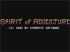 Title screen of Spirit of Adventure on the Commodore 64.