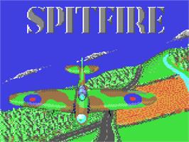Title screen of Spitfire on the Commodore 64.