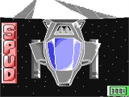 Title screen of Spud! - Super Powered Urban Device on the Commodore 64.
