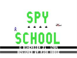 Title screen of Spy School on the Commodore 64.