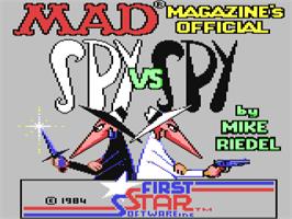 Title screen of Spy vs Spy: The Island Caper on the Commodore 64.