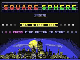 Title screen of Square Sphere on the Commodore 64.