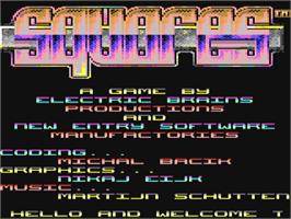 Title screen of Squares on the Commodore 64.