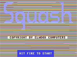 Title screen of Squash (Robtek) on the Commodore 64.
