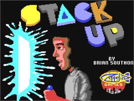Title screen of Stack Up on the Commodore 64.