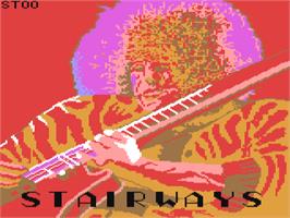 Title screen of Stairways on the Commodore 64.