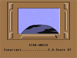Title screen of Star-wreck on the Commodore 64.