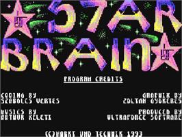 Title screen of Star Brain on the Commodore 64.