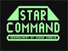 Title screen of Star Command on the Commodore 64.
