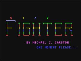 Title screen of Star Fighter (Ahoy!) on the Commodore 64.
