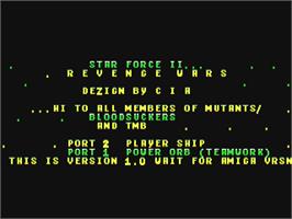 Title screen of Star Force 2 - Revenge Wars on the Commodore 64.