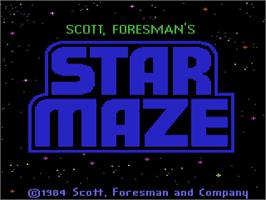 Title screen of Star Maze on the Commodore 64.
