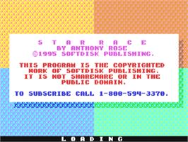 Title screen of Star Race (Mastertronic) on the Commodore 64.