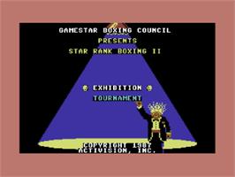 Title screen of Star Rank Boxing 2 on the Commodore 64.