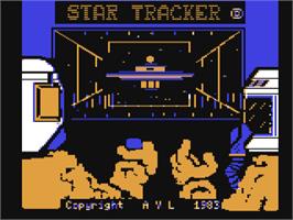 Title screen of Star Tracker on the Commodore 64.