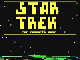 Title screen of Star Trek - The Computer Game on the Commodore 64.