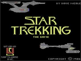 Title screen of Star Trekking - The Game on the Commodore 64.