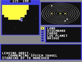 Title screen of Starflight on the Commodore 64.