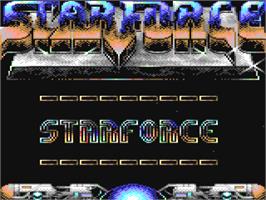 Title screen of Starforce (CP Verlag) on the Commodore 64.