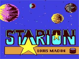 Title screen of Starion on the Commodore 64.