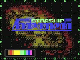 Title screen of Starship Andromeda on the Commodore 64.