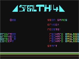 Title screen of Stealth 4 on the Commodore 64.
