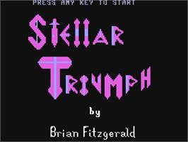 Title screen of Stellar Triumph on the Commodore 64.