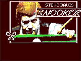 Title screen of Steve Davis Snooker on the Commodore 64.