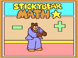 Title screen of Stickybear Math on the Commodore 64.