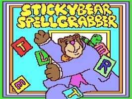 Title screen of Stickybear Spellgrabber on the Commodore 64.