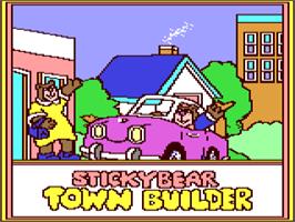 Title screen of Stickybear Town Builder on the Commodore 64.