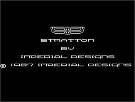 Title screen of Stratton on the Commodore 64.