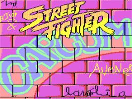 Title screen of Street Fighter on the Commodore 64.