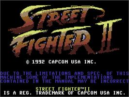 Title screen of Street Fighter 2 on the Commodore 64.