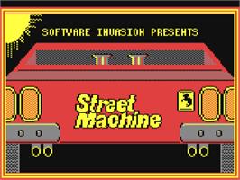 Title screen of Street Machine on the Commodore 64.