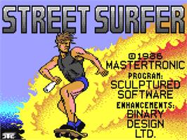 Title screen of Street Surfer on the Commodore 64.