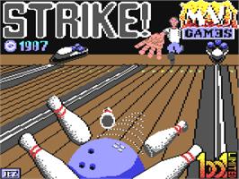 Title screen of Strike on the Commodore 64.